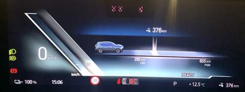 Reichweite reduziert