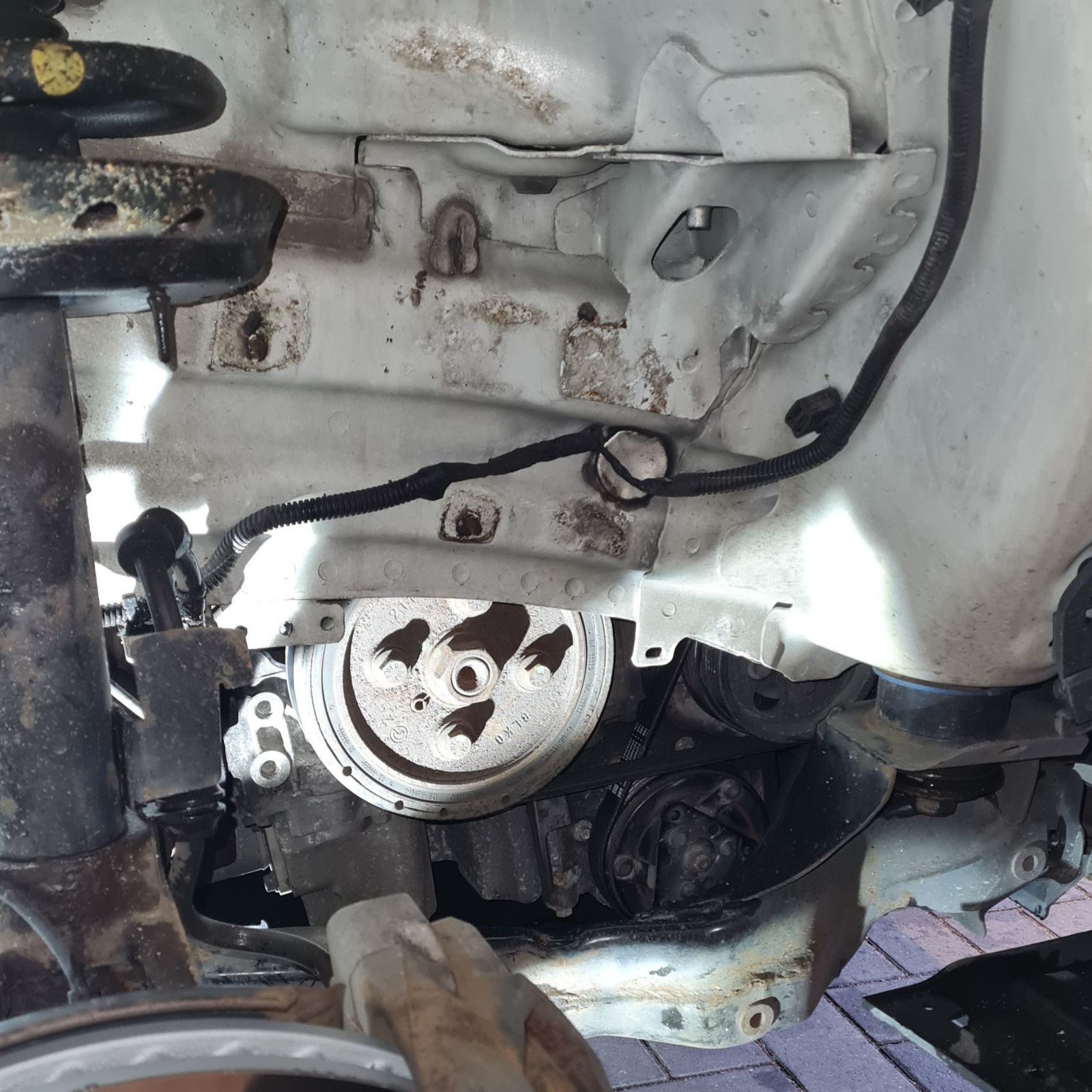 Hier sieht alles sehr gut aus für 13 Jahre ohne Unterbodenschutz