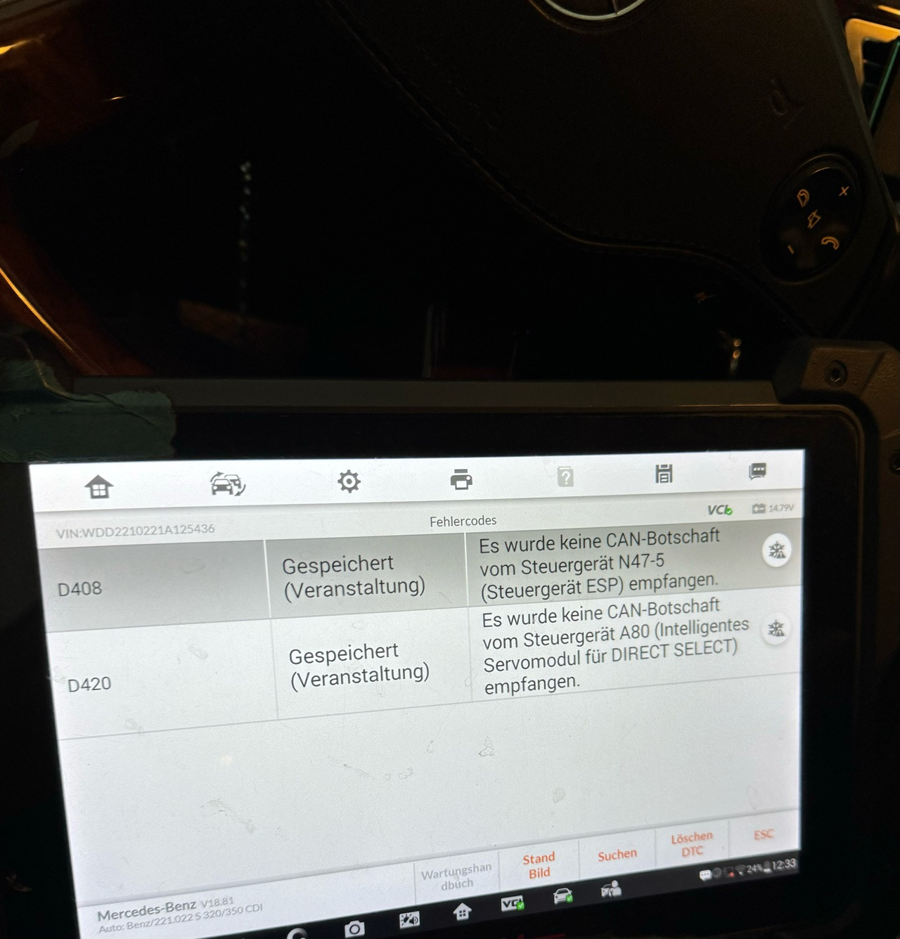 W221 Bj. 2007 Brauche kompetente Hilfe