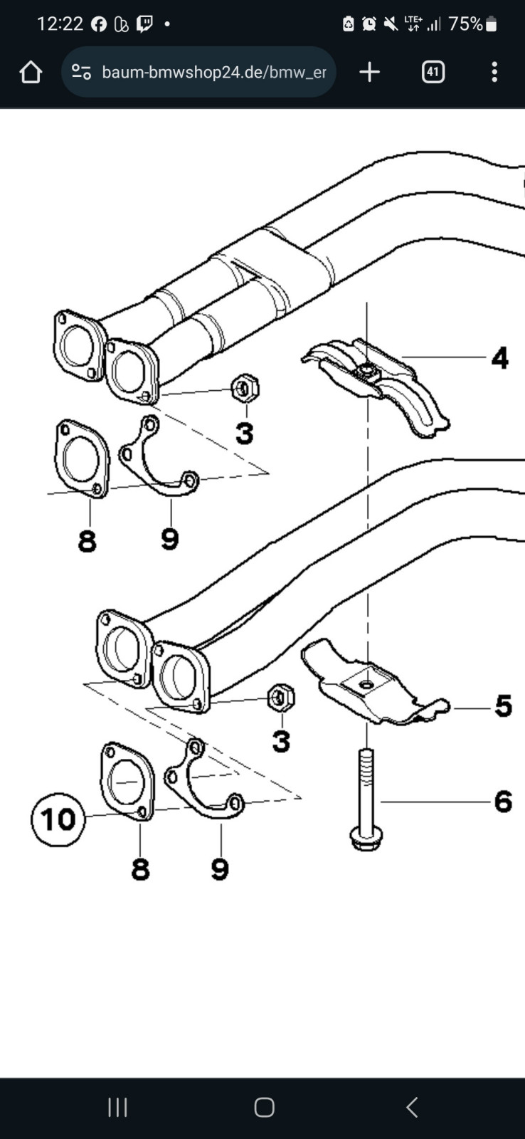 Auspuffschrauben nach Kat