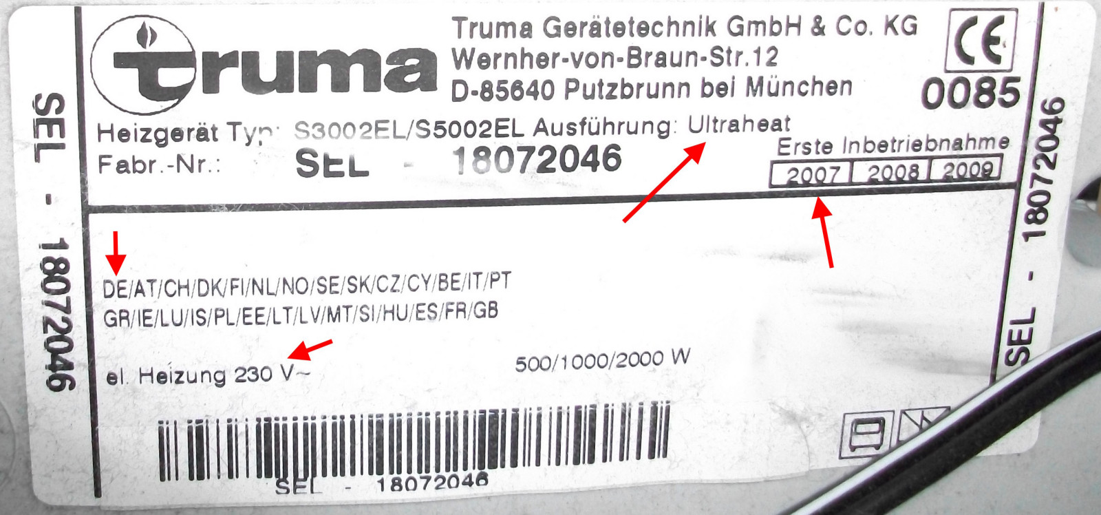 Einbau eines TRUMA-Ultraheat Zusatzheizers in eine TRUMA SL5002
