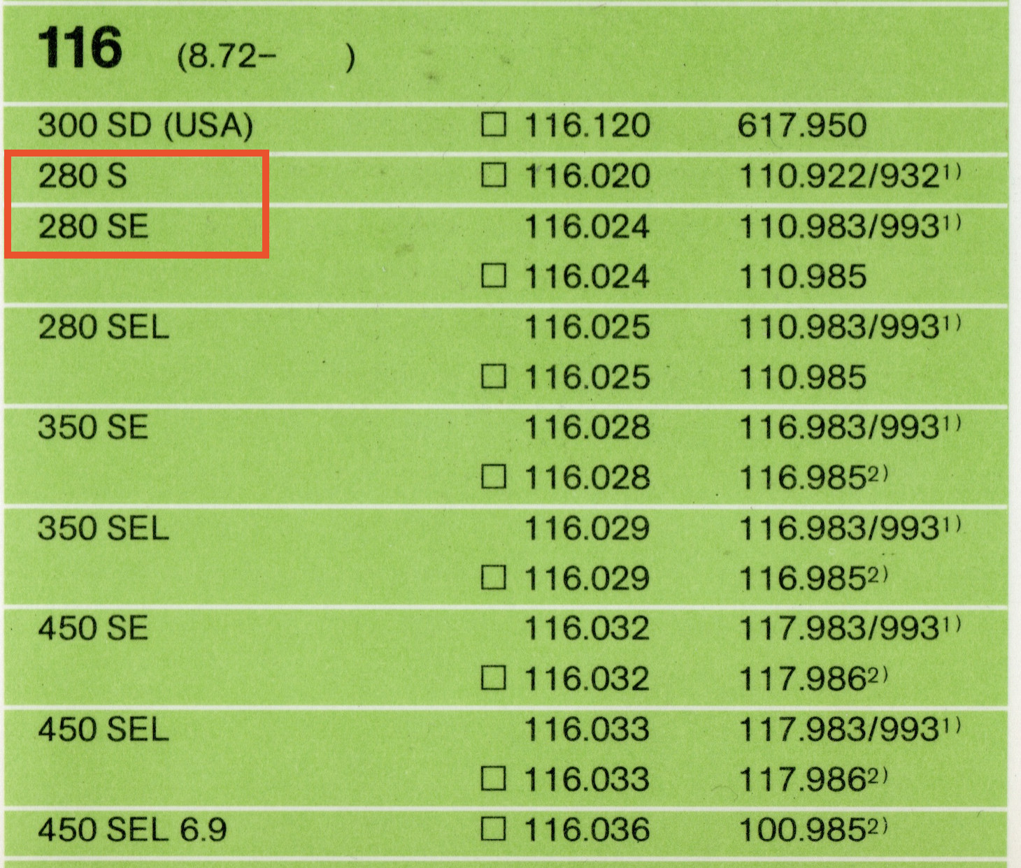W116 Startprobleme und Standgas