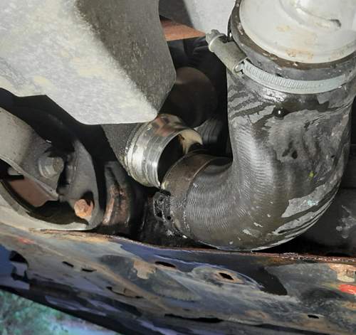 Abgeplatzter Schlauch