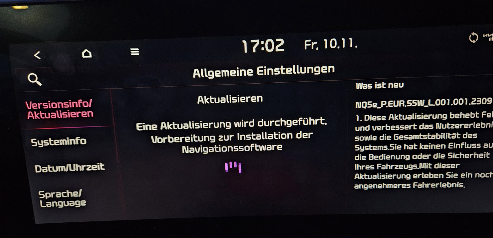 Neue Navi Software für Sportage PHEV