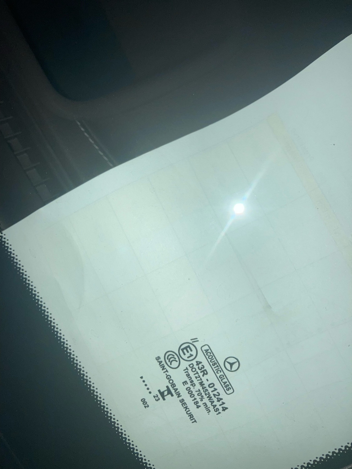 Teilenummer Windschutzscheibe Akustikverglasung