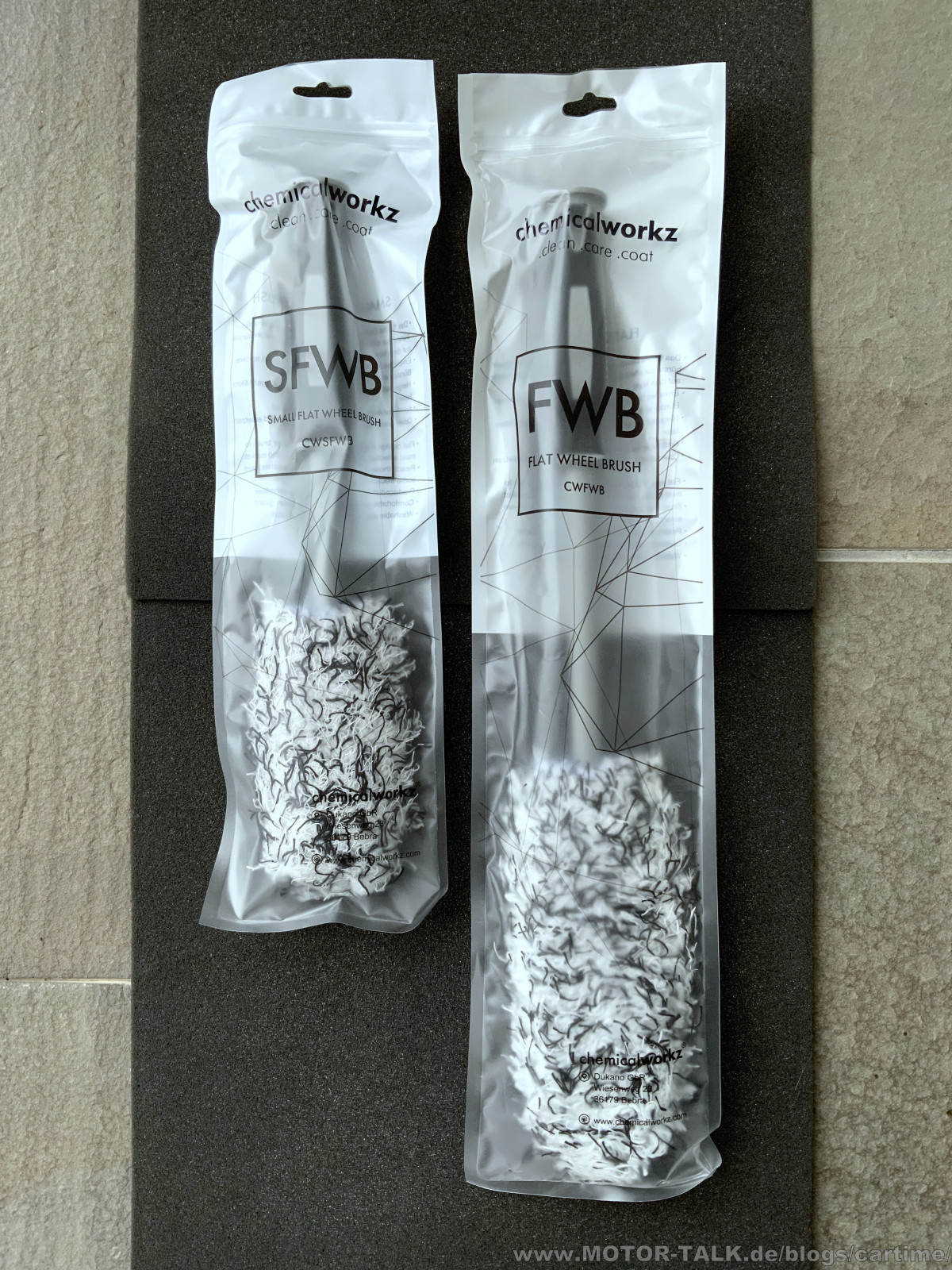 Felgenbürsten Vergleich - chemicalworkz Flat Wheel Brush klein & groß