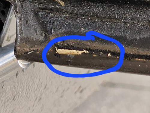 Türe hinten Links ablätternder Lack