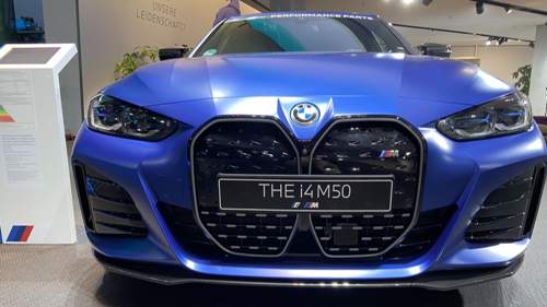 BMW i4 M50 in Frozen Portimao Blue