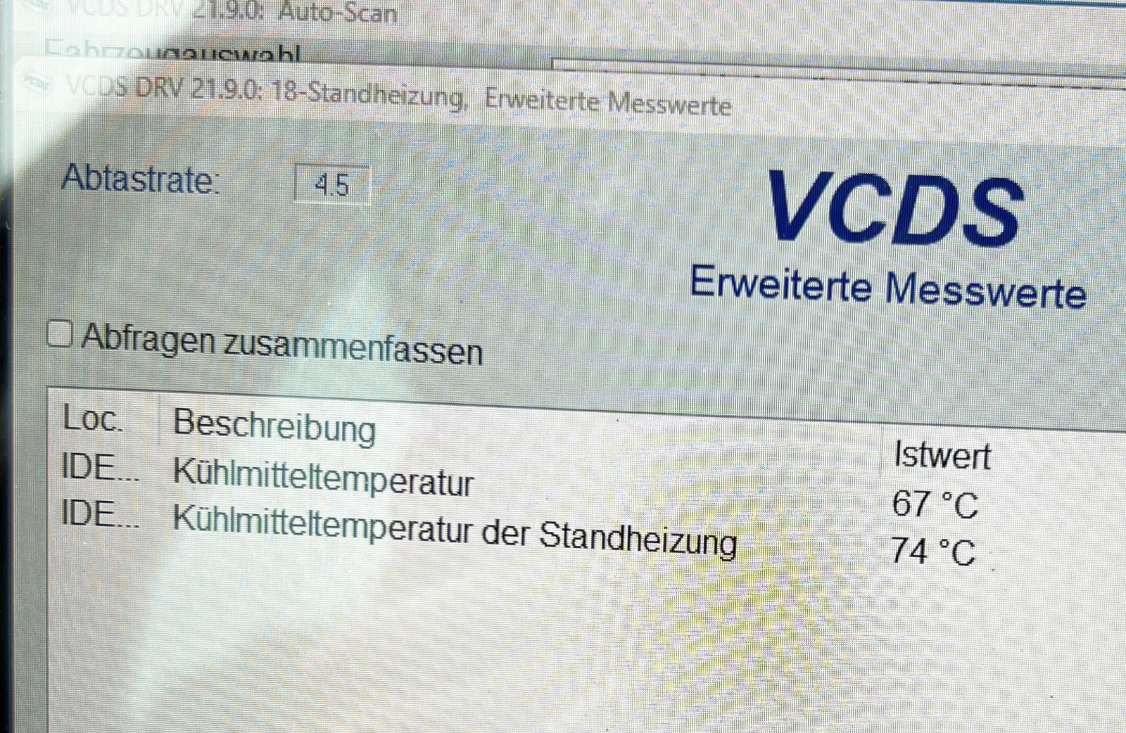 Standheizung Fehler-Kühlmittel Übertemperatur?