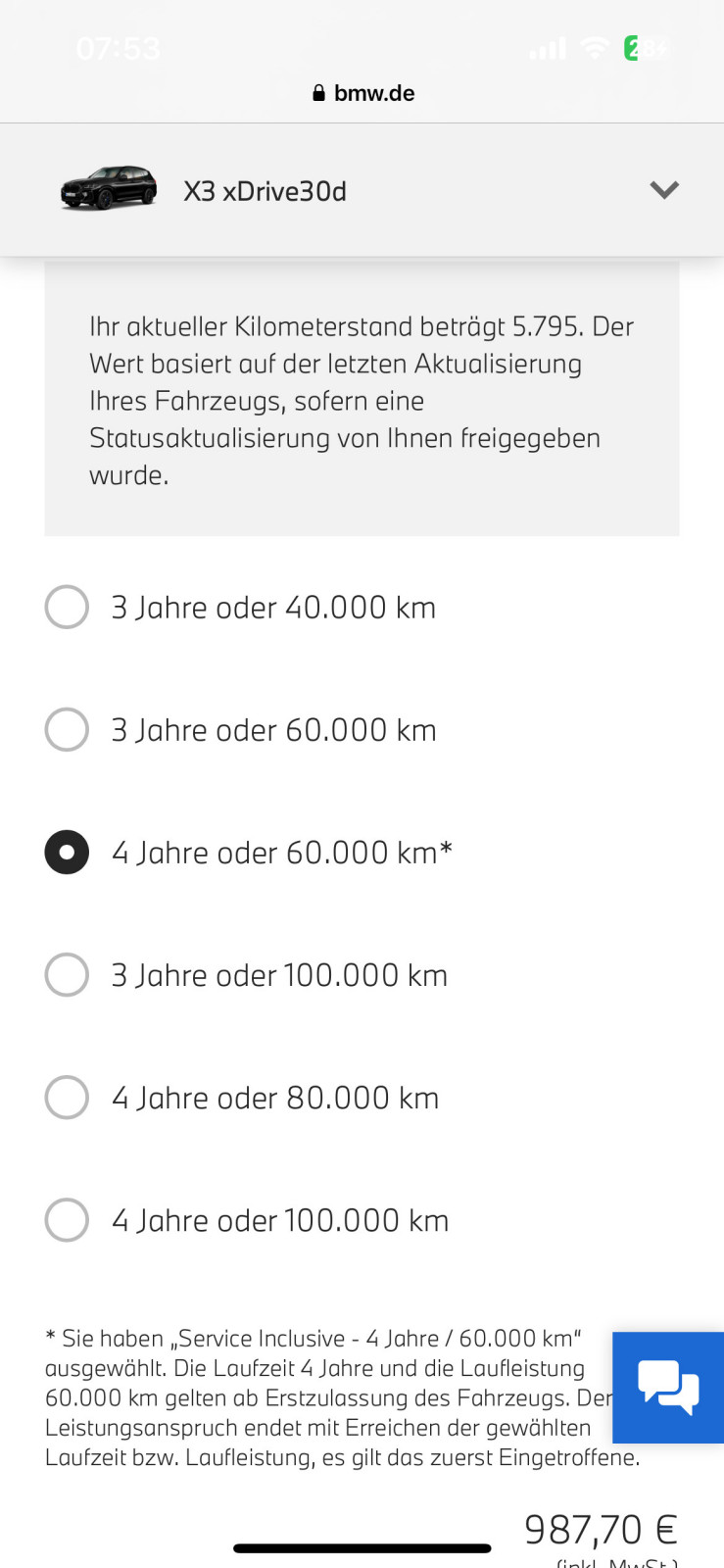 BMW Service Inclusive