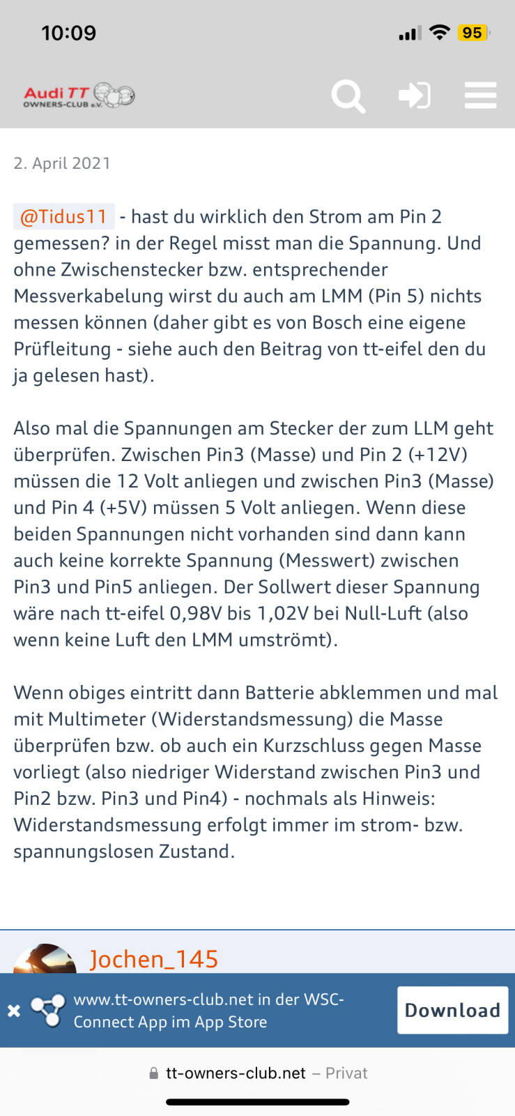 Audi TT 8n Probleme mit der Gasannahme/Drehzahl fällt ab