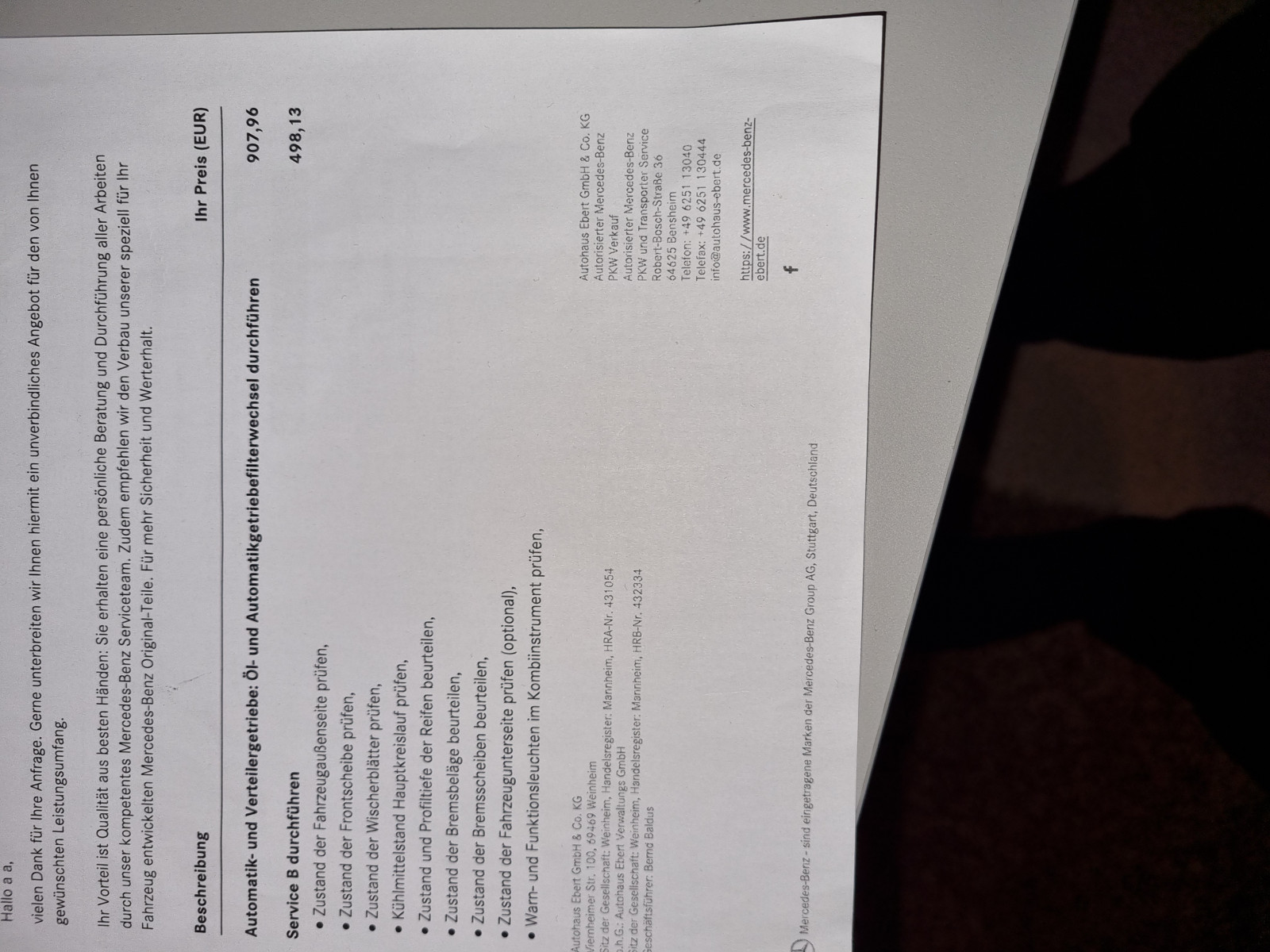 Ölkwechsel Automatikgetriebe