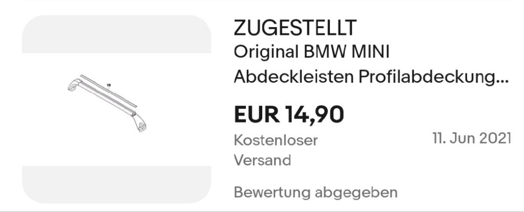 Quelle für die Gummiprofile der Dachträger?