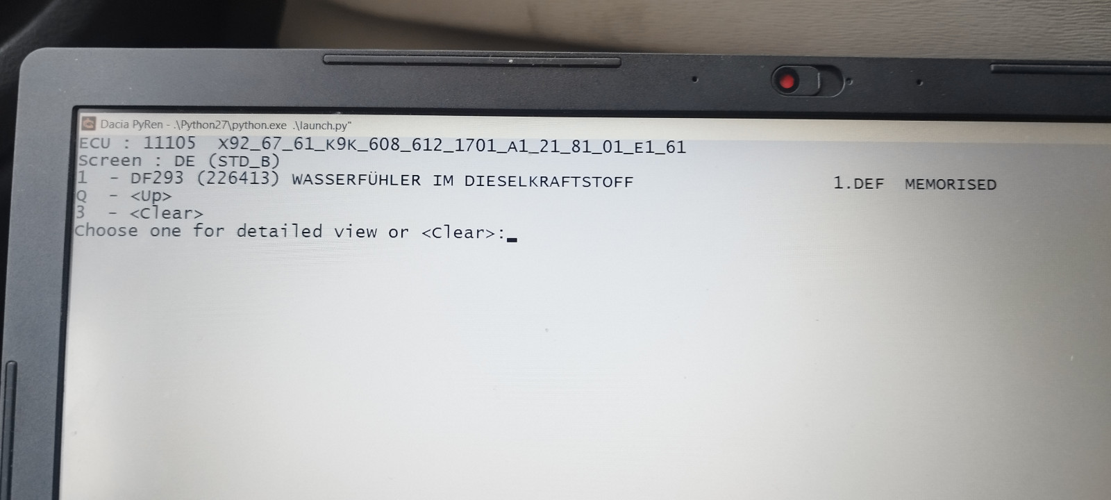 Dacia Logdy 1.5 DCI Fehlercodes Maderschaden.