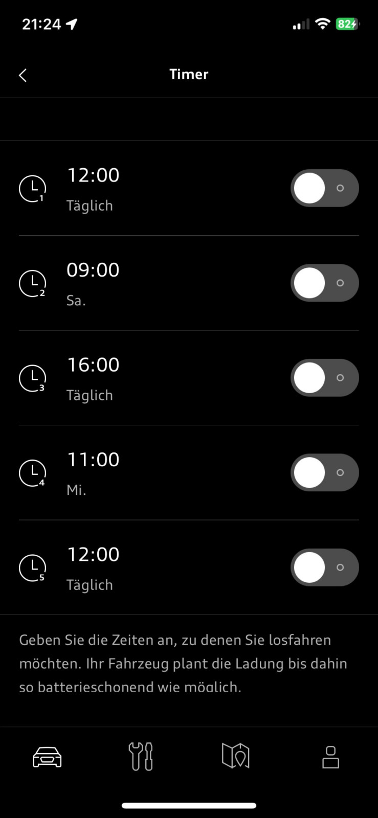 Stanklimatisierung steht zum Schutz der Batterie nicht zur Verfügung