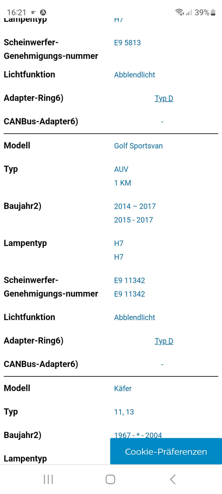 Osram Nigth Breaker led vw golf sportsvan facelift