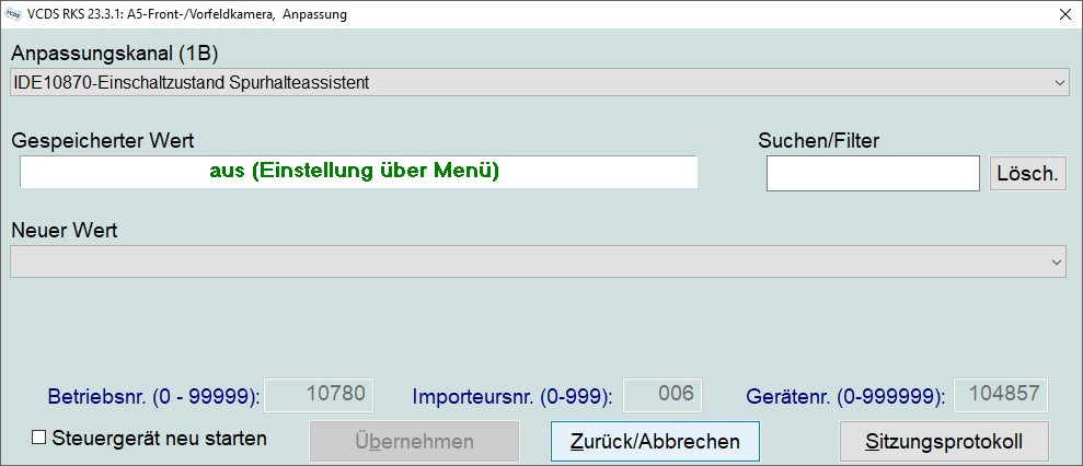 Lane Assist - Trafficjam Assist - Emergency Assist codieren