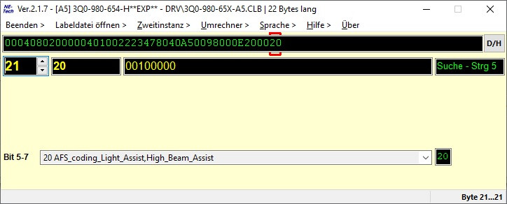 Lane Assist - Trafficjam Assist - Emergency Assist codieren