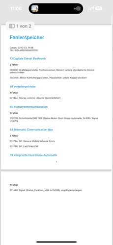 Fehlerspeicher 02.12.23 G31 530d