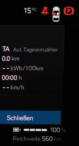 XC40 ER Reichweite AT 15 °C