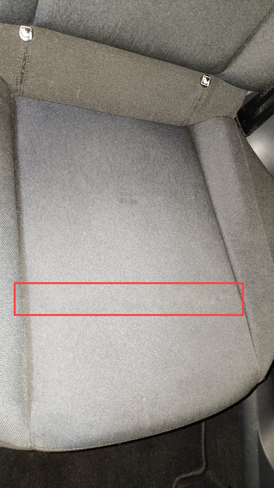 Flecken auf Sitzflächen Stoff Le Mans (Schwarz/Dunkelblau)