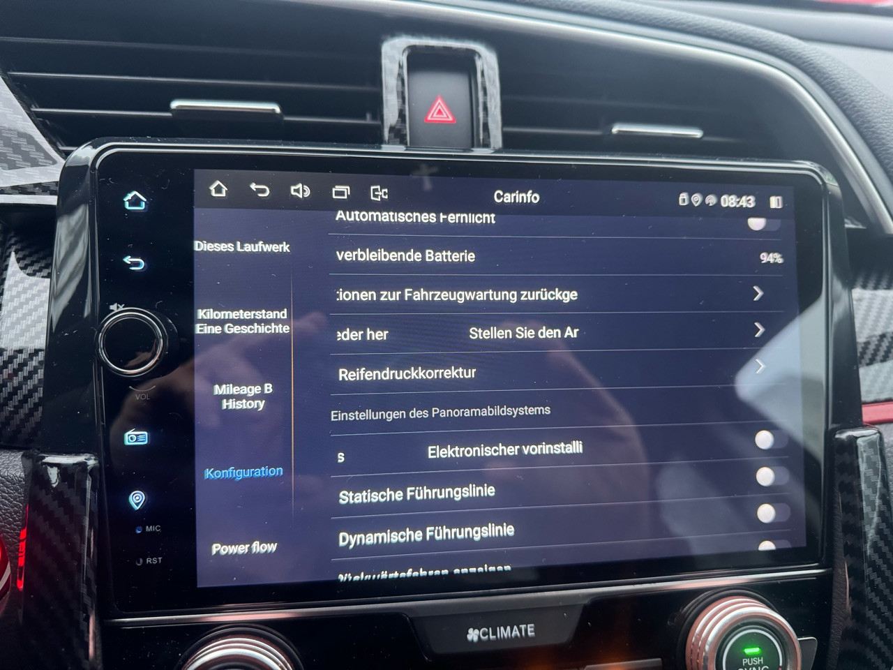 Aftermarket Head Unit trotz Premium Sound im Prestige