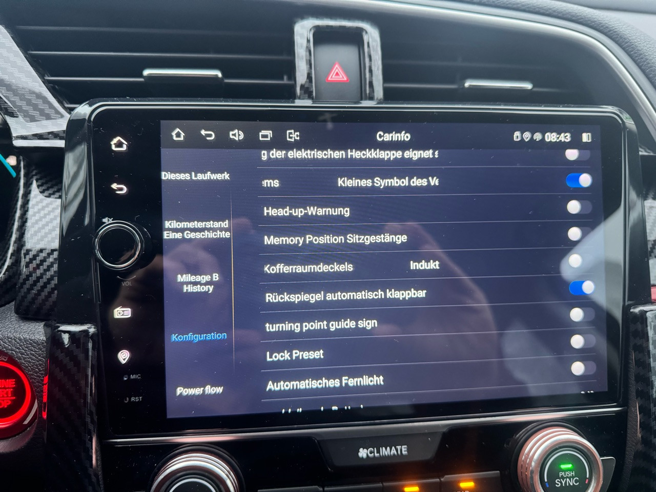 Aftermarket Head Unit trotz Premium Sound im Prestige