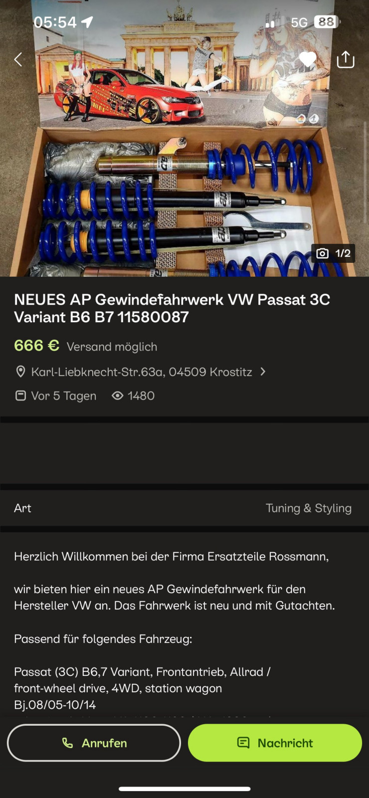 Fahrwerk und Ersatzteile gesucht