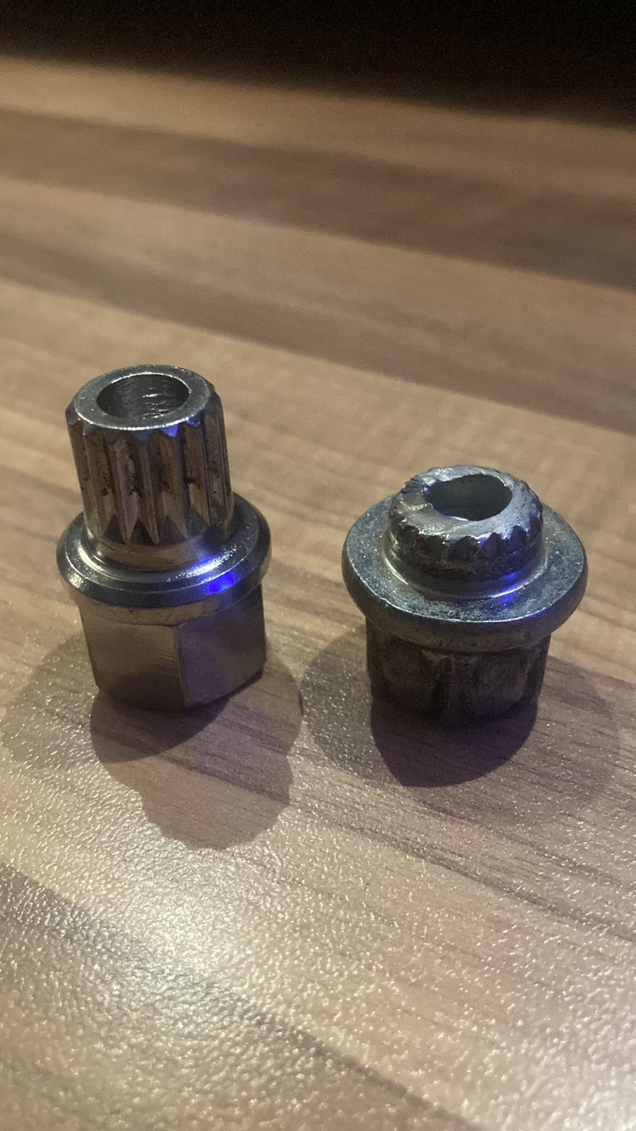 Defekte Radschraubensicherung