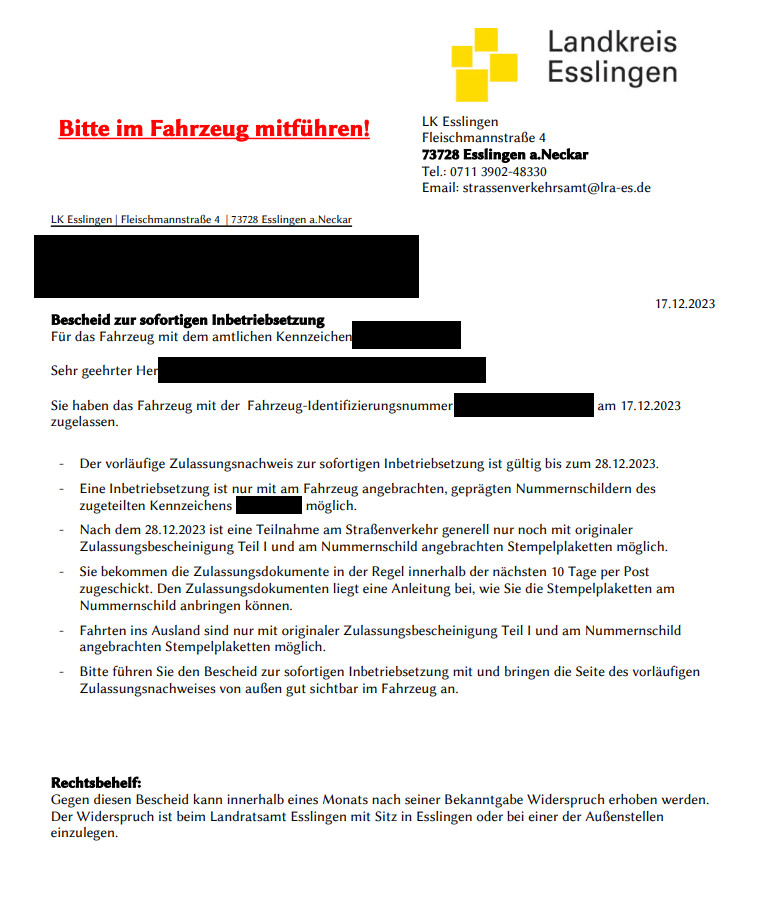 Wartezimmer i4: Lieferzeiten, Lieferstatus, Zulassung …