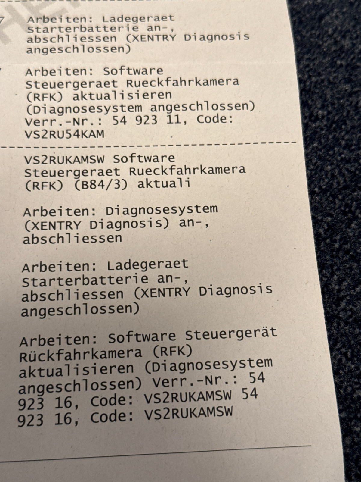 Rückrufaktion Vito-Rückfahrkamera