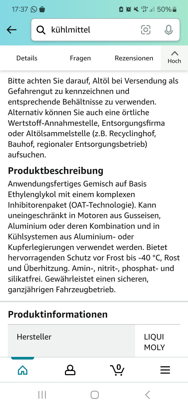 Kühlerfrostschutz ohne mischen