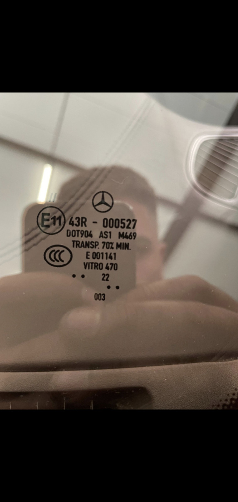 Kombiinstrument spiegelt sich in neuer Windschutzscheibe W222 S350