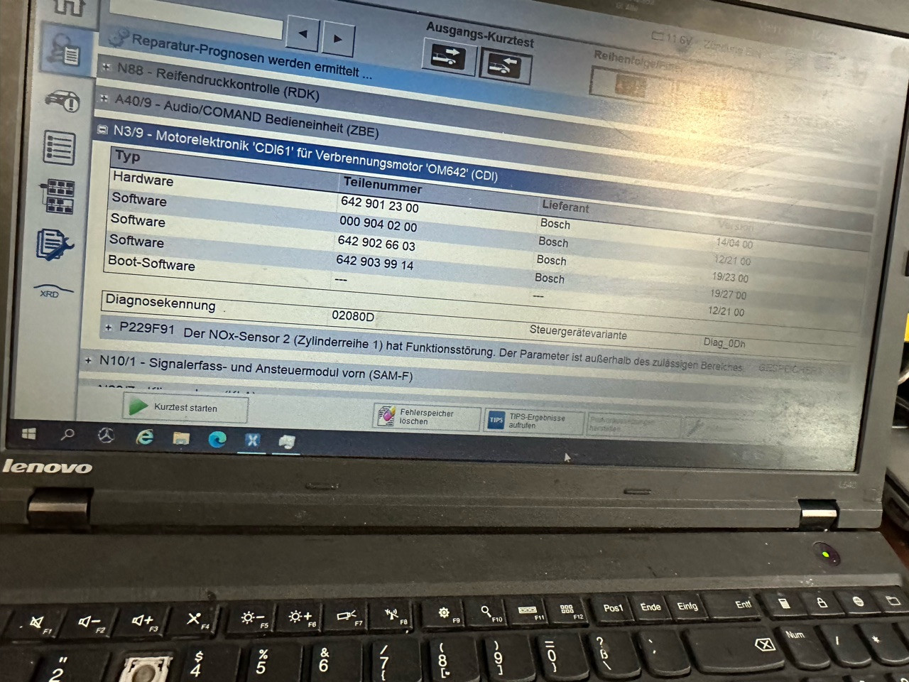 Nox Sensor 2 - Kulanz nach 1 Jahr?