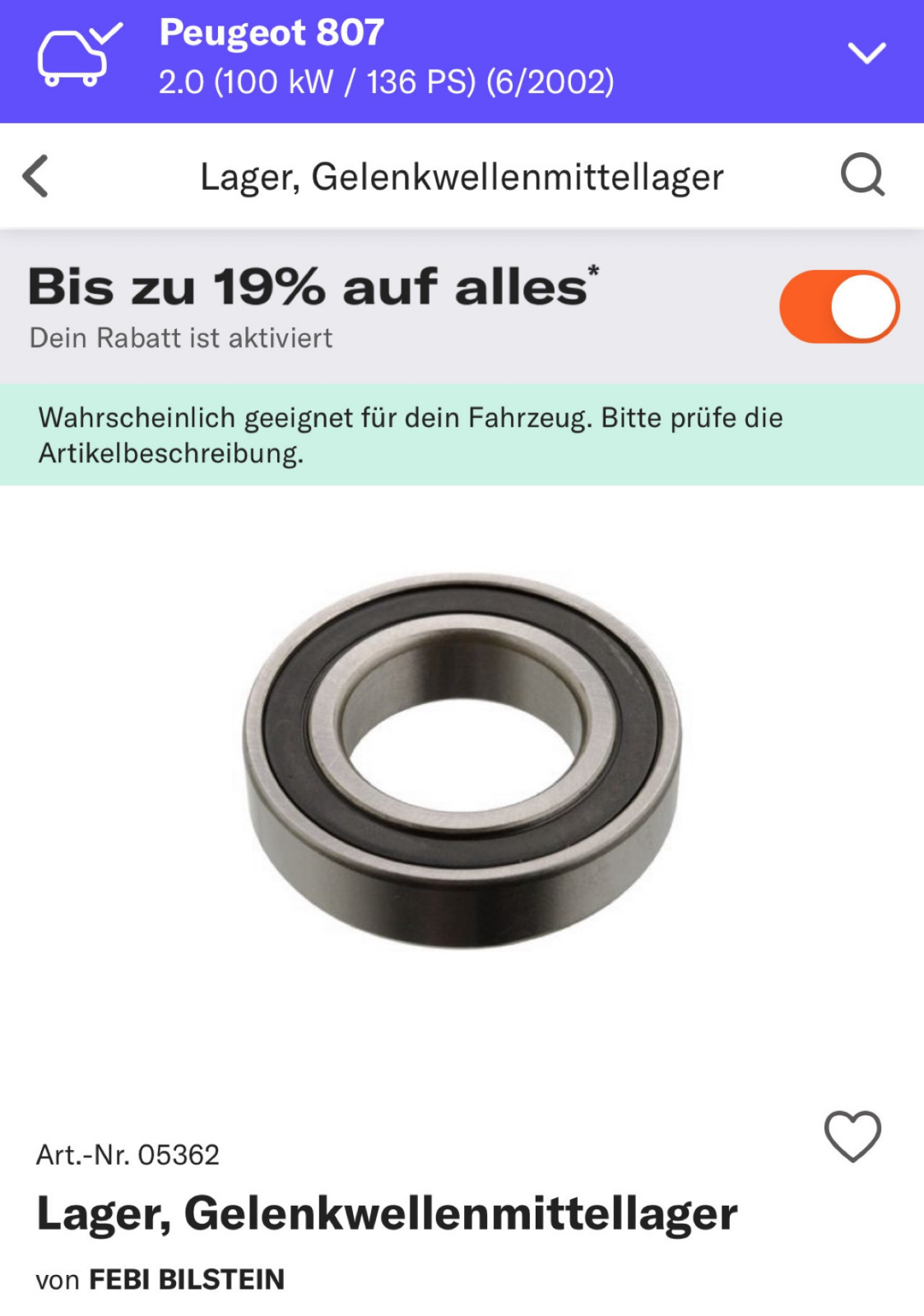 Zunemehnd lautes „Unwucht“ Geräusch