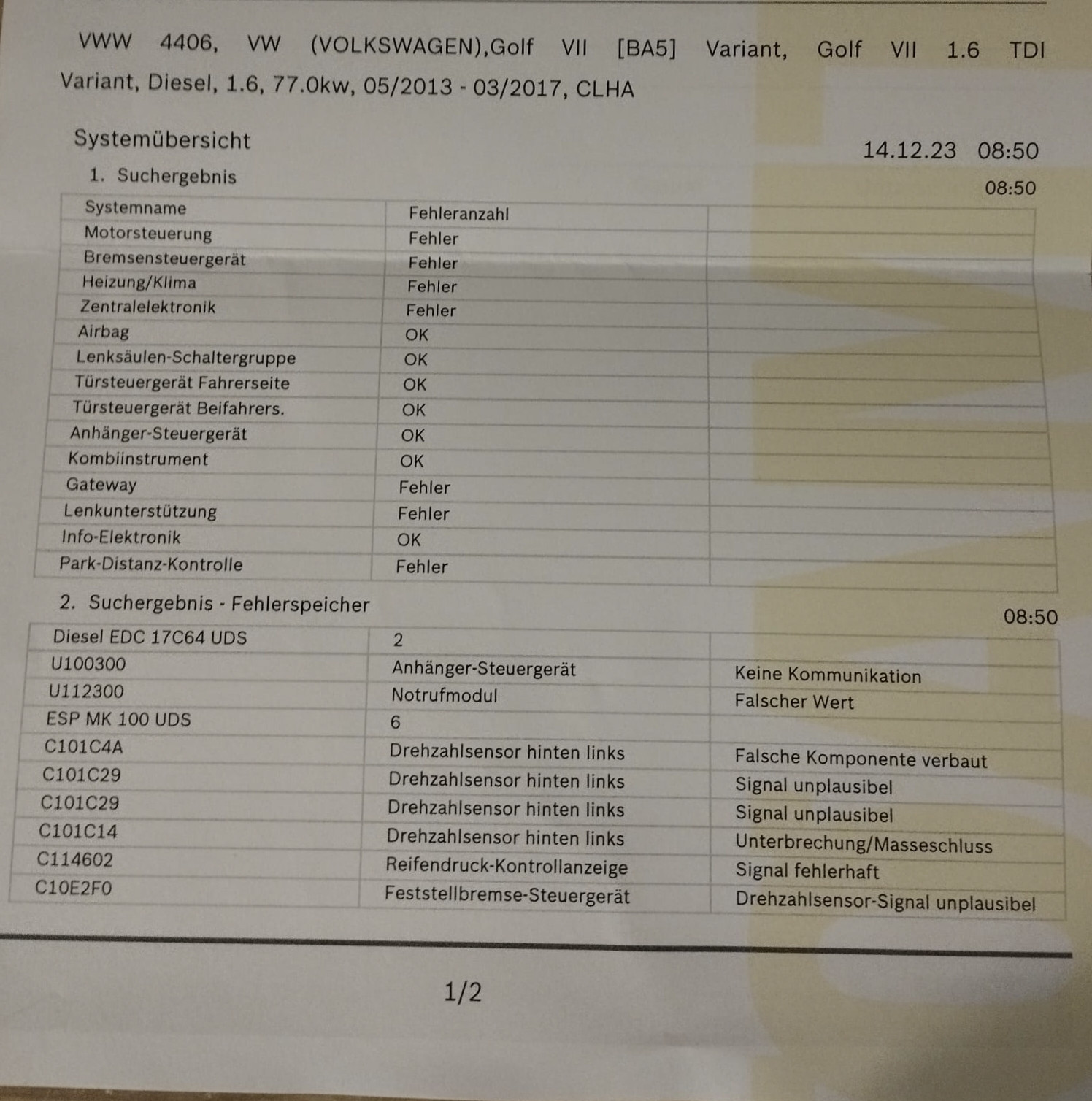 Neue Batterie lässt sich nicht registrieren, Fehlermeldungen nach Tausch