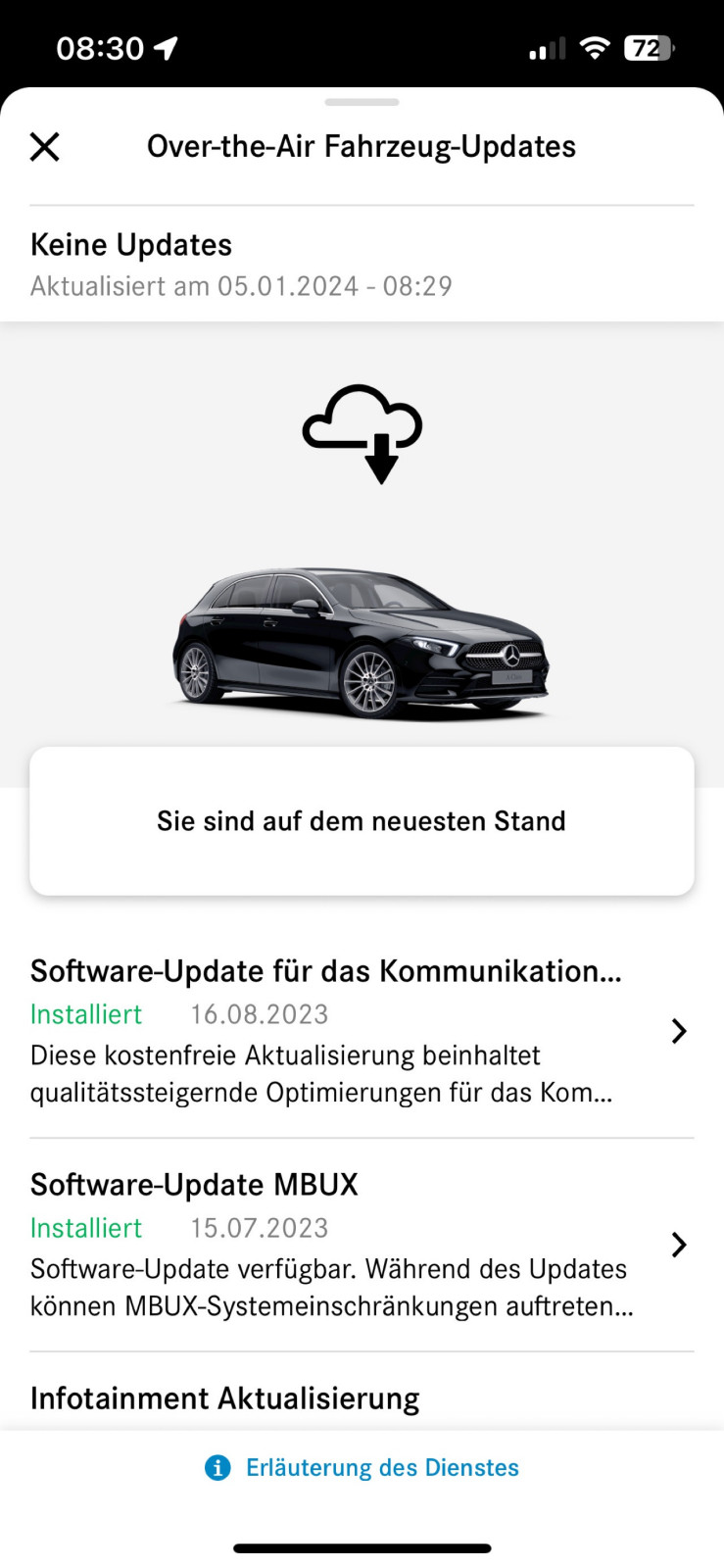 Nach MBUX Update fehlt die einstellung für Ambientenlicht?!