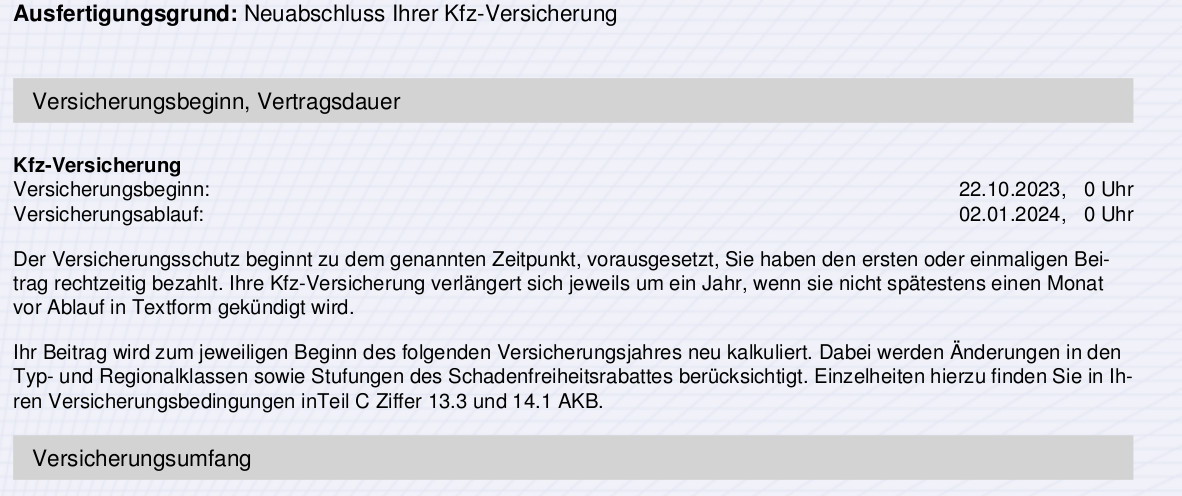 KFZ Versichtung gekündigt, Jahresbeitrag wird trotzdem abgebucht ohne Einzugsermächtigung