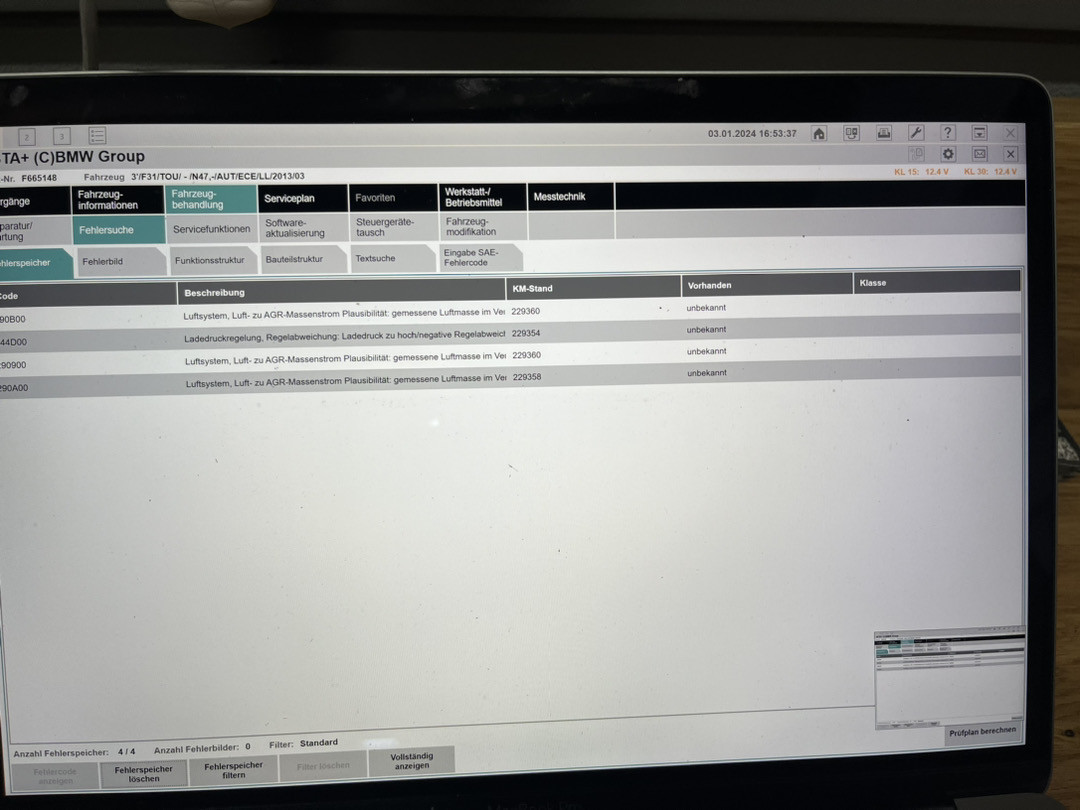 N47 Auto im Notlauf, Fehlerspeicher zeigt dieses an?