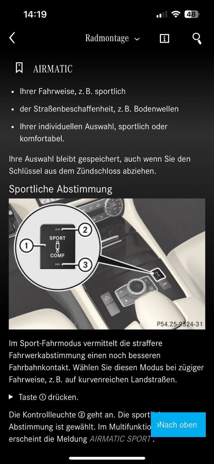 Der Modus des Wagenhebers beim Mercedes CLS W218 lässt sich nicht ausschalten.
