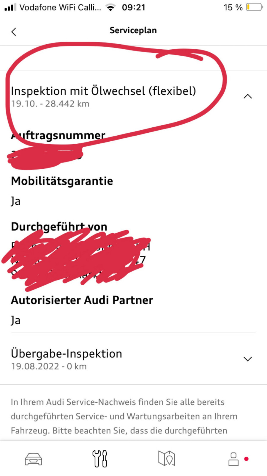 Service Inspektion Ölwechsel