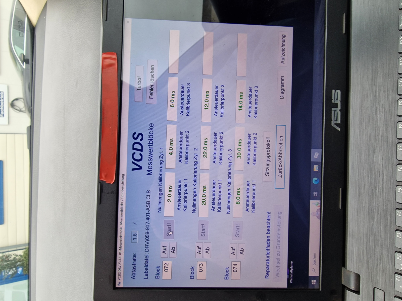 2.7/3.0TDI Injektoren-Werte