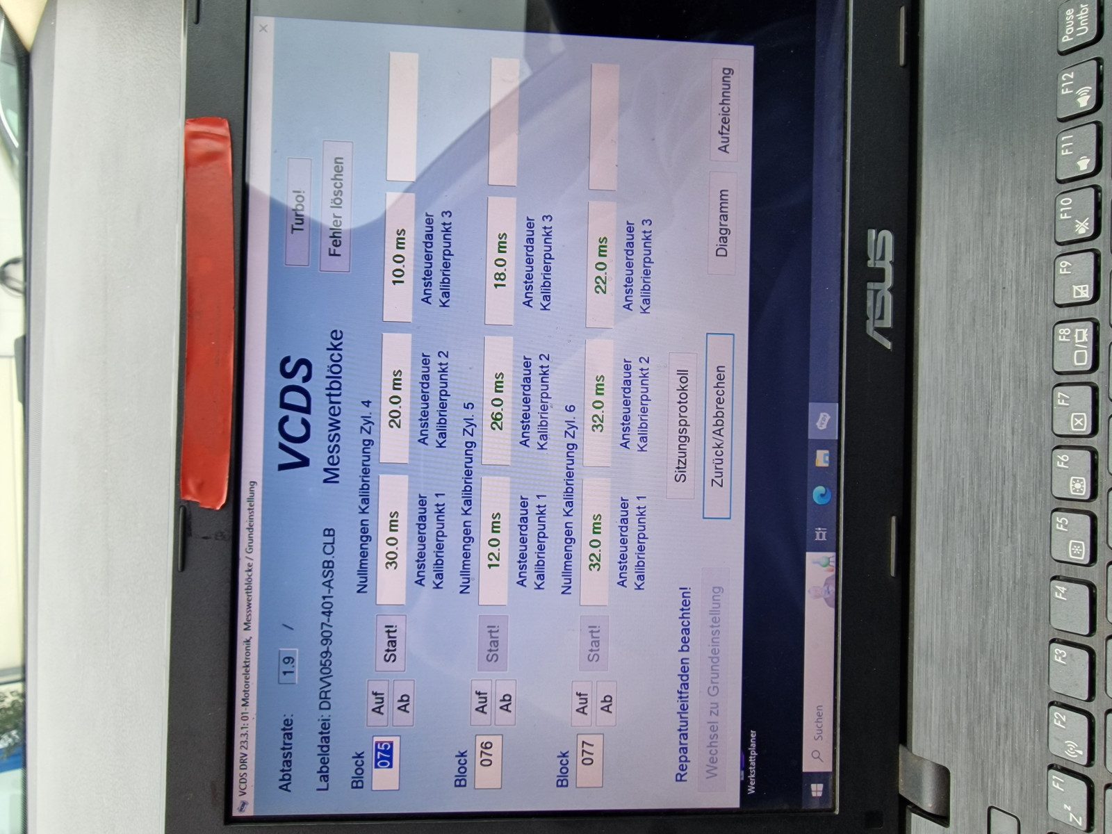 2.7/3.0TDI Injektoren-Werte