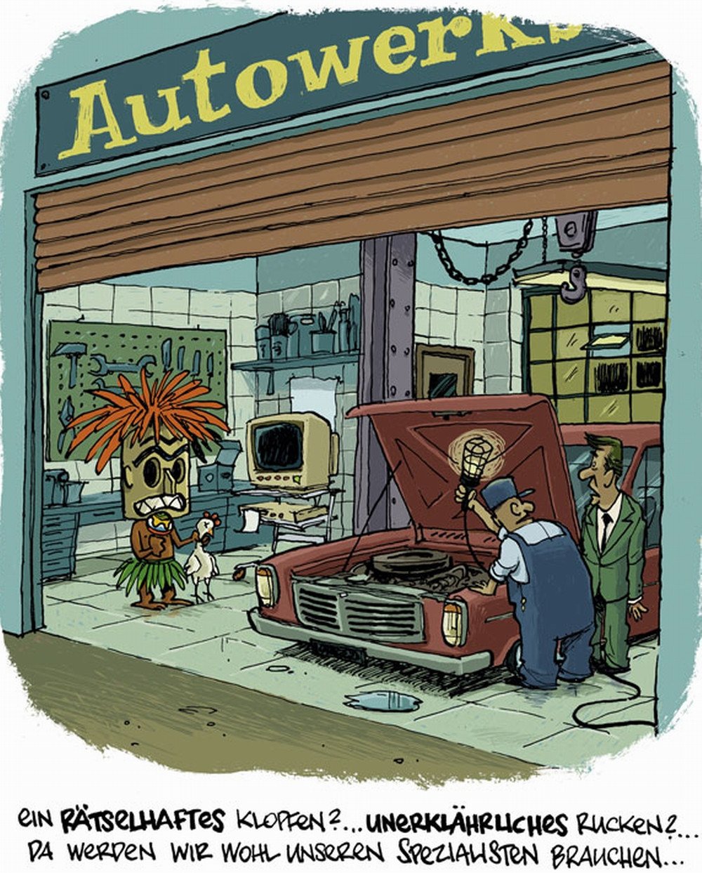 Öl-Ablassschraube rundgedreht