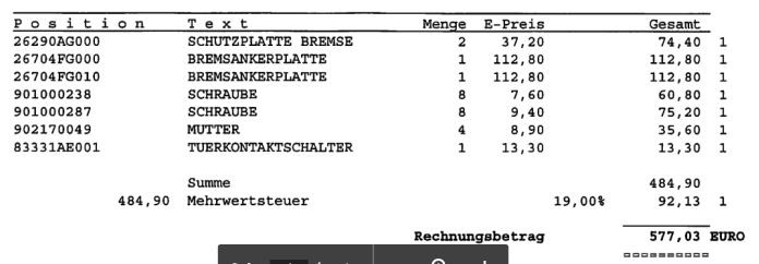 Forester Ersatzteilsuche