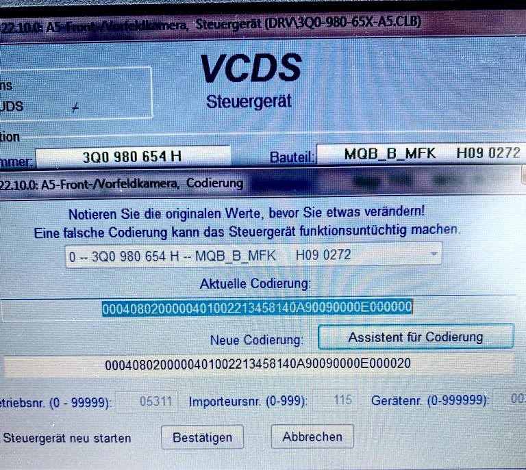 Lane Assist - Trafficjam Assist - Emergency Assist codieren