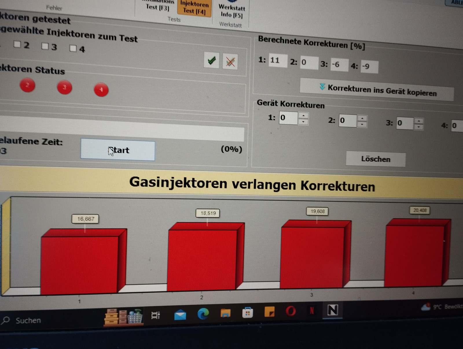 Trimmwerte unter LPG