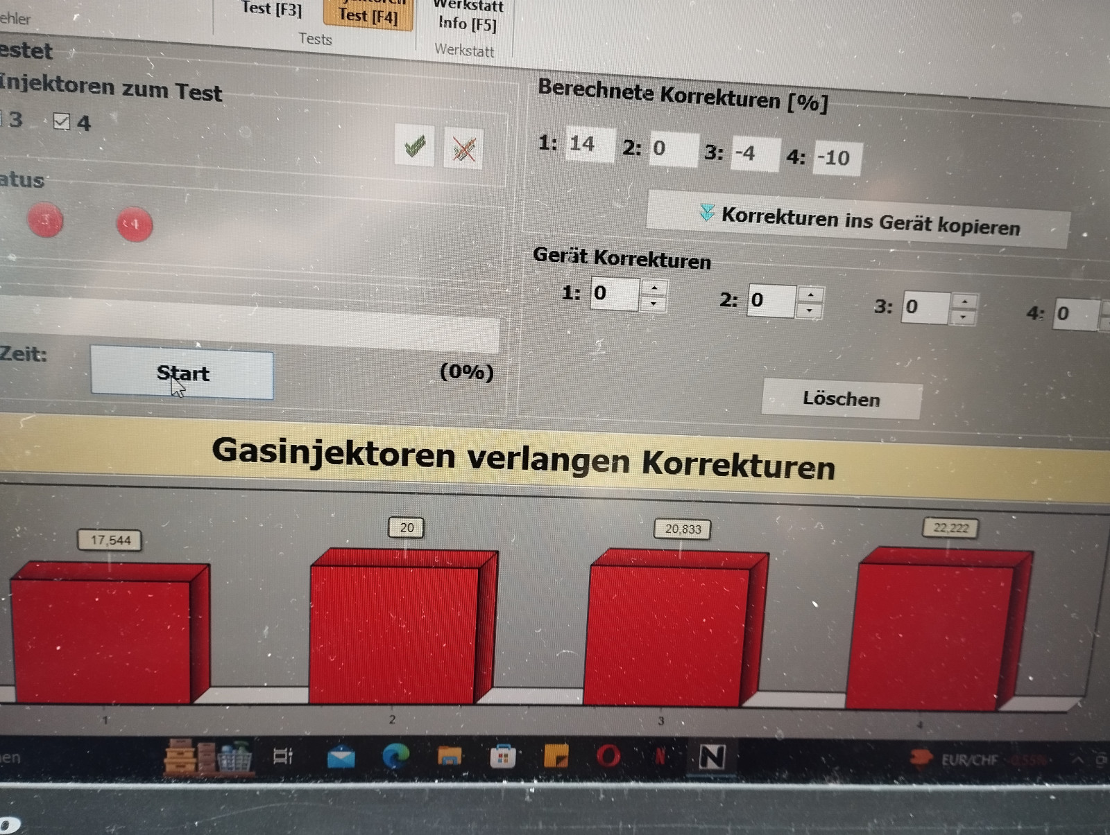 Trimmwerte unter LPG