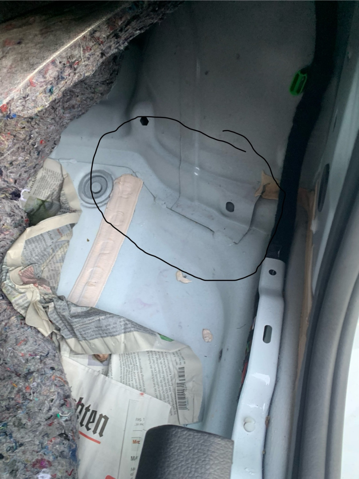 Wasser Beifahrer Fußraum