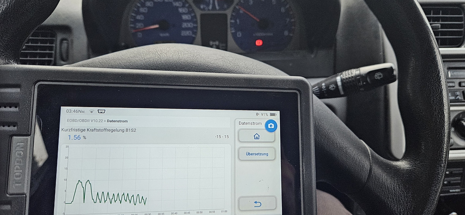 Pajero Pinin hat Zickzackkurs auf Lamdasonden